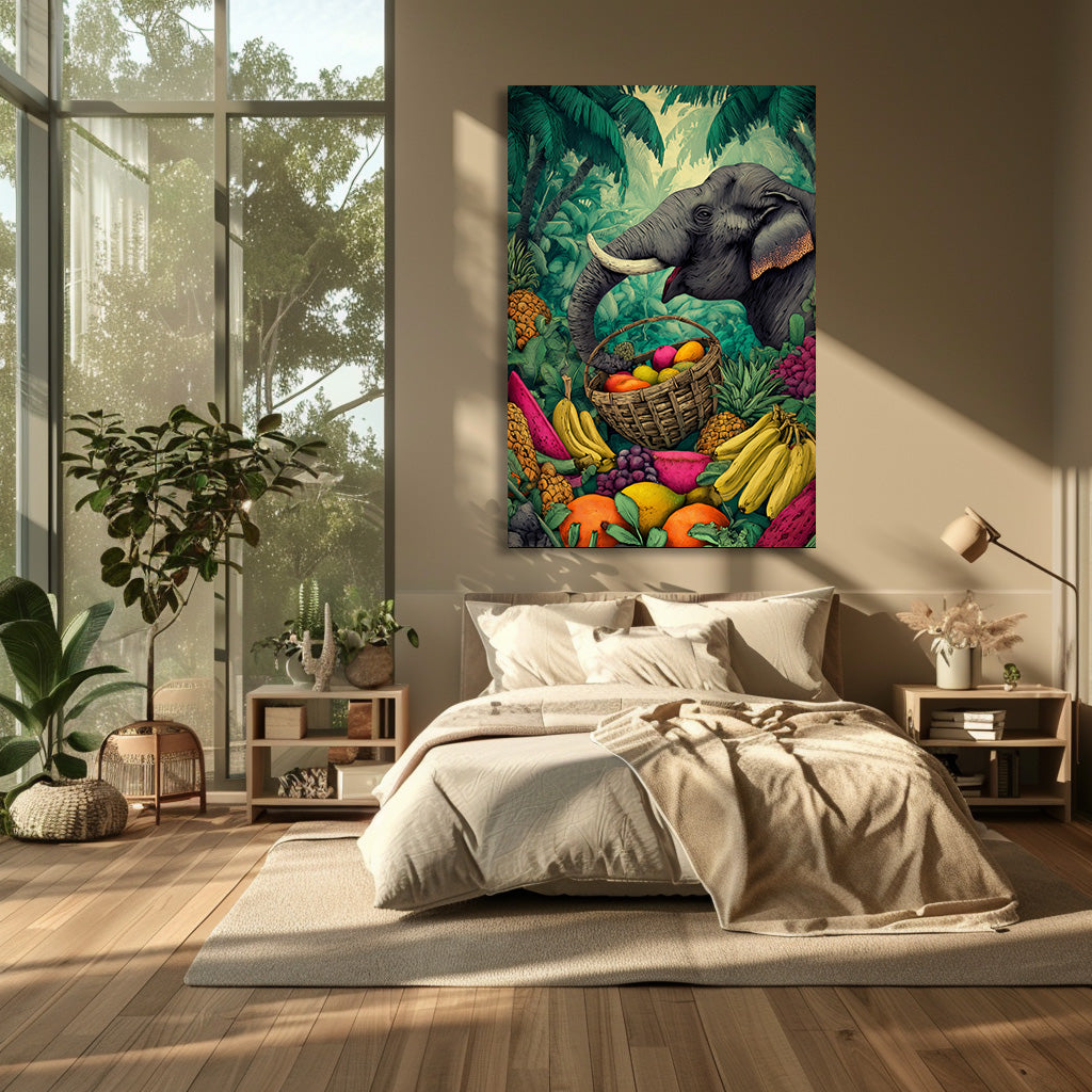 TABLEAU ÉLÉPHANT TROPICAL