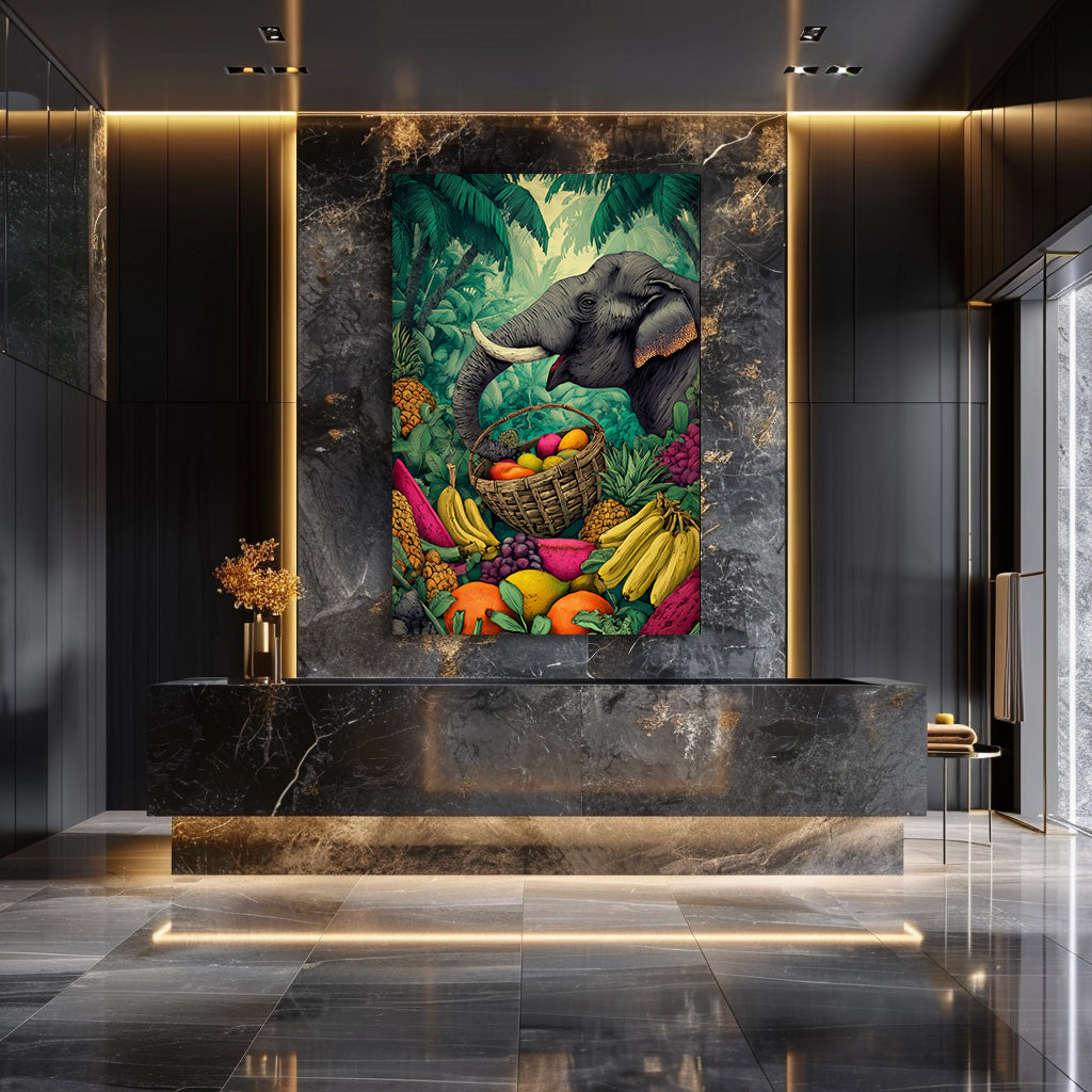 TABLEAU ÉLÉPHANT TROPICAL