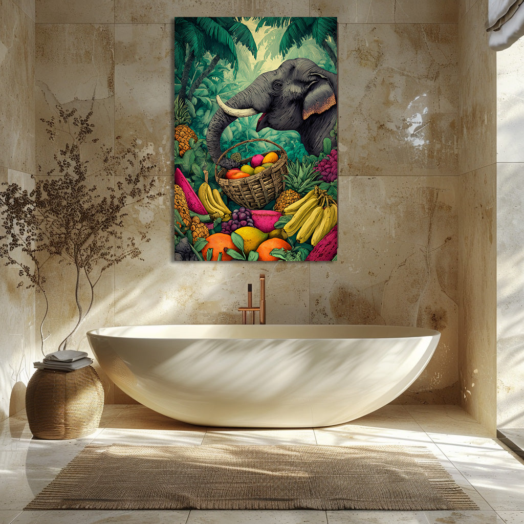 TABLEAU ÉLÉPHANT TROPICAL