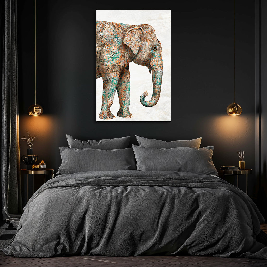 TABLEAU ÉLÉPHANT MANDALA