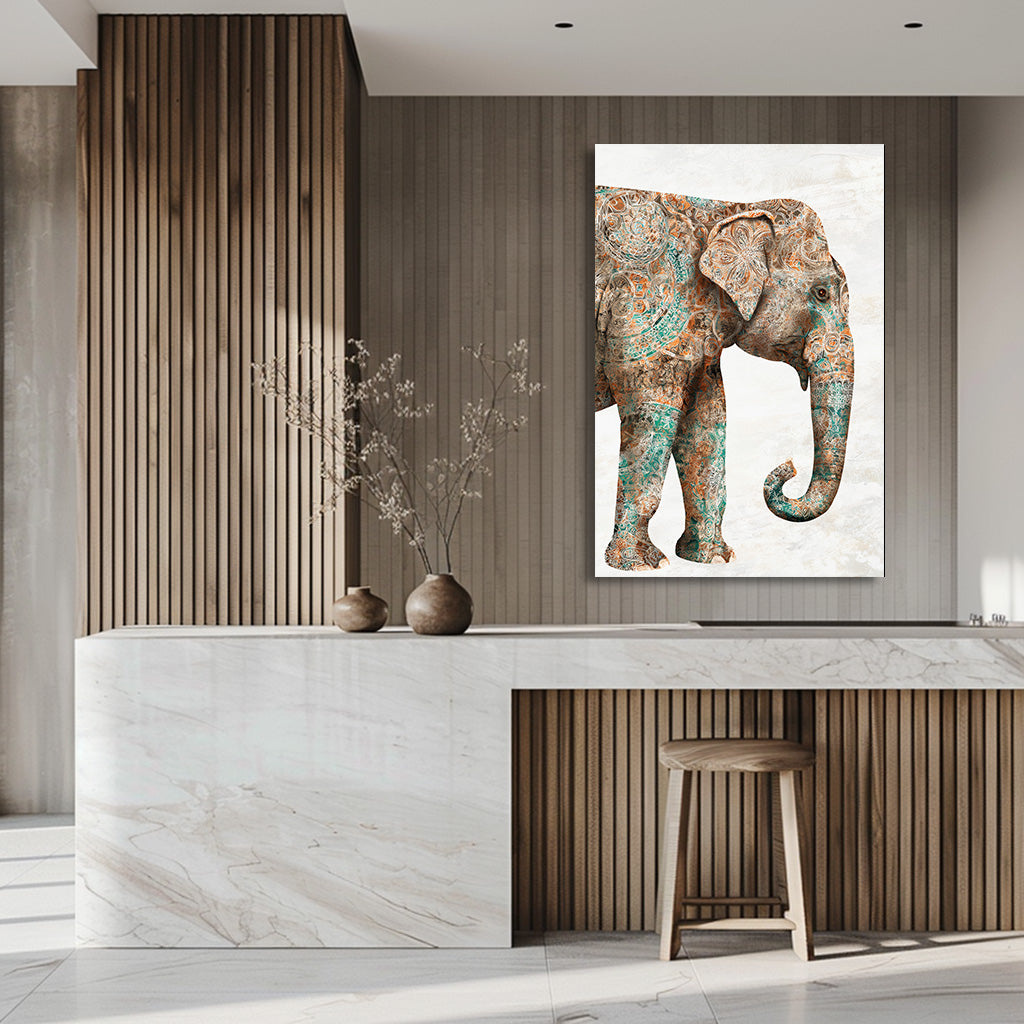 TABLEAU ÉLÉPHANT MANDALA