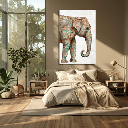 TABLEAU ÉLÉPHANT MANDALA