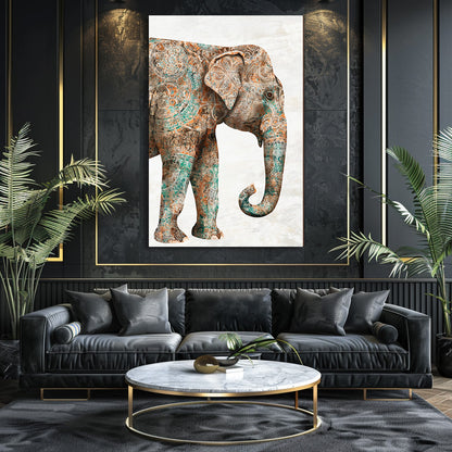 TABLEAU ÉLÉPHANT MANDALA