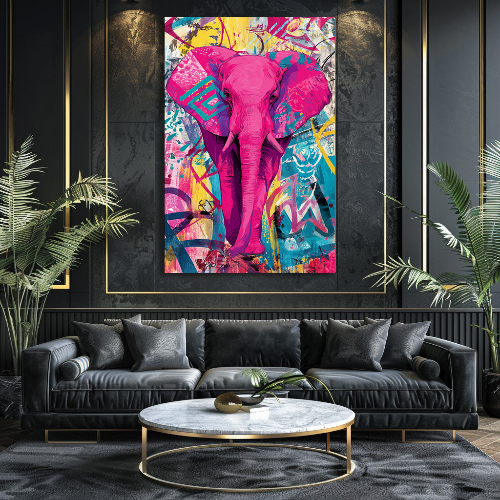 TABLEAU ÉLÉPHANT POP