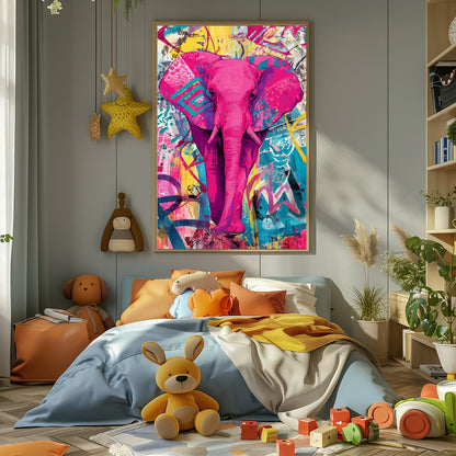 TABLEAU ÉLÉPHANT POP