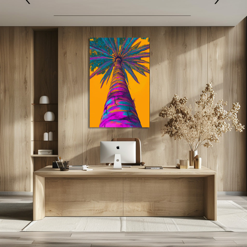 TABLEAU PALMIER COLORÉ