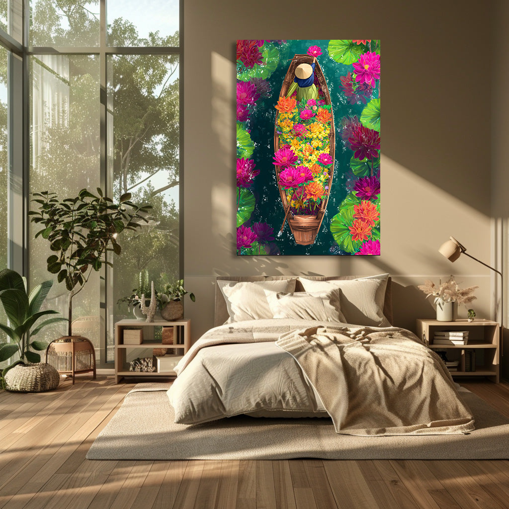 TABLEAU VIETNAM FLORAL