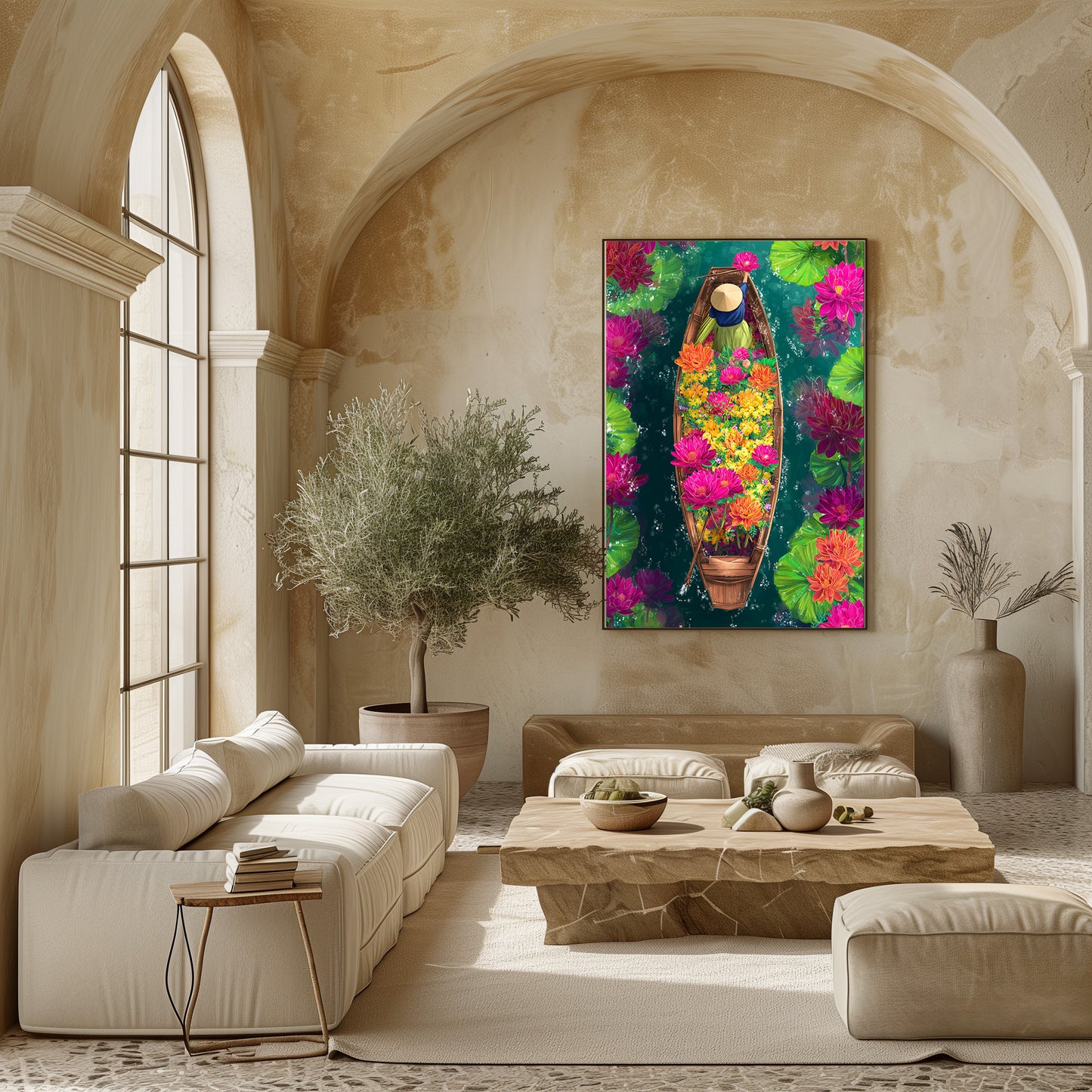 TABLEAU VIETNAM FLORAL