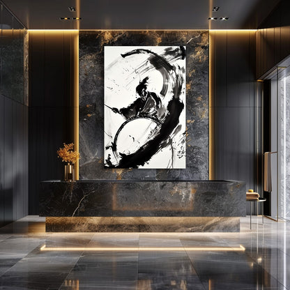 TABLEAU SAMURAÏ AQUARELLE