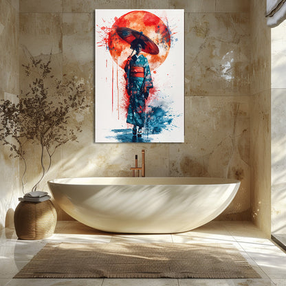 TABLEAU GEISHA AQUARELLE