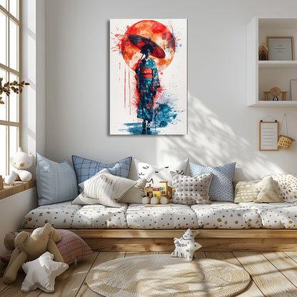 TABLEAU GEISHA AQUARELLE