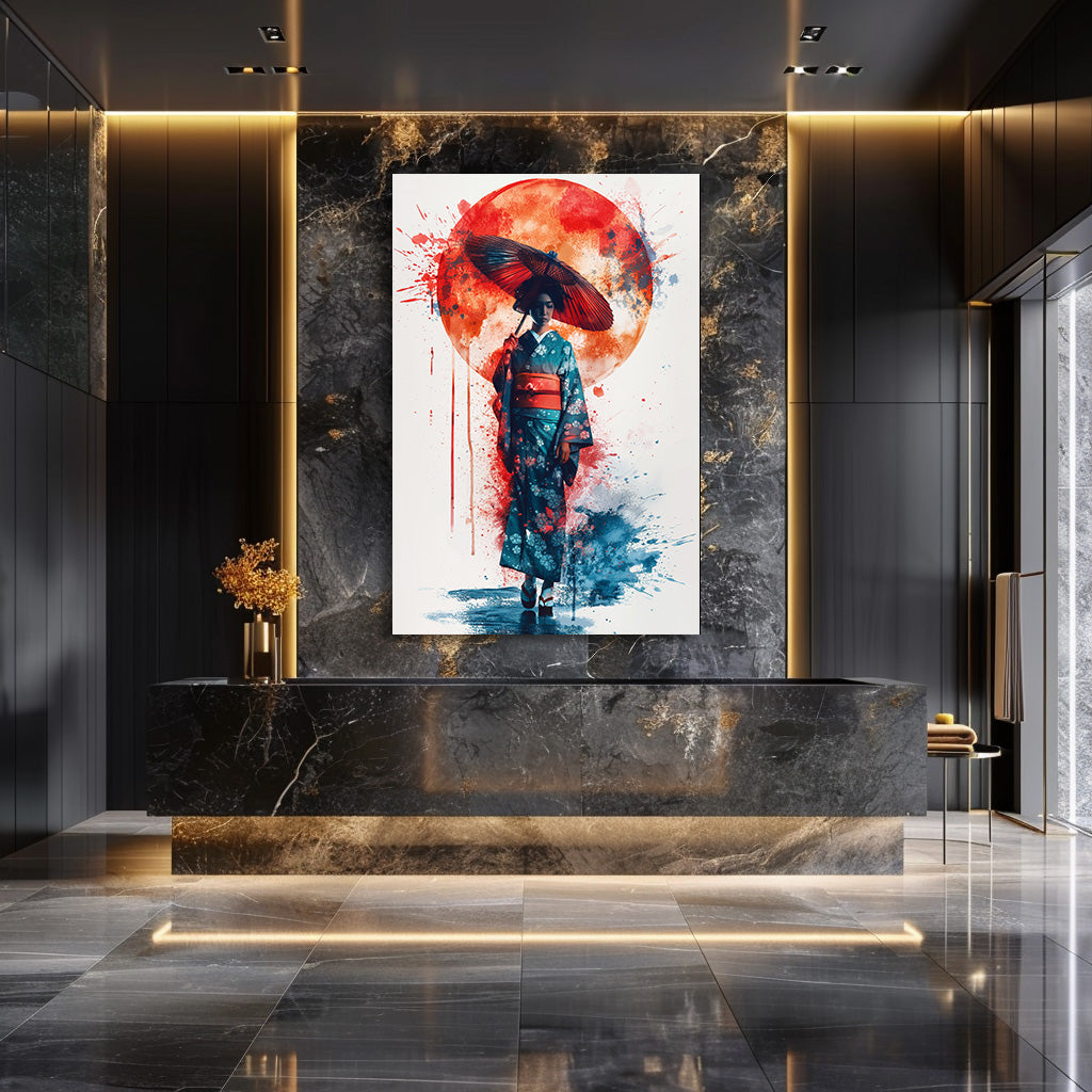 TABLEAU GEISHA AQUARELLE