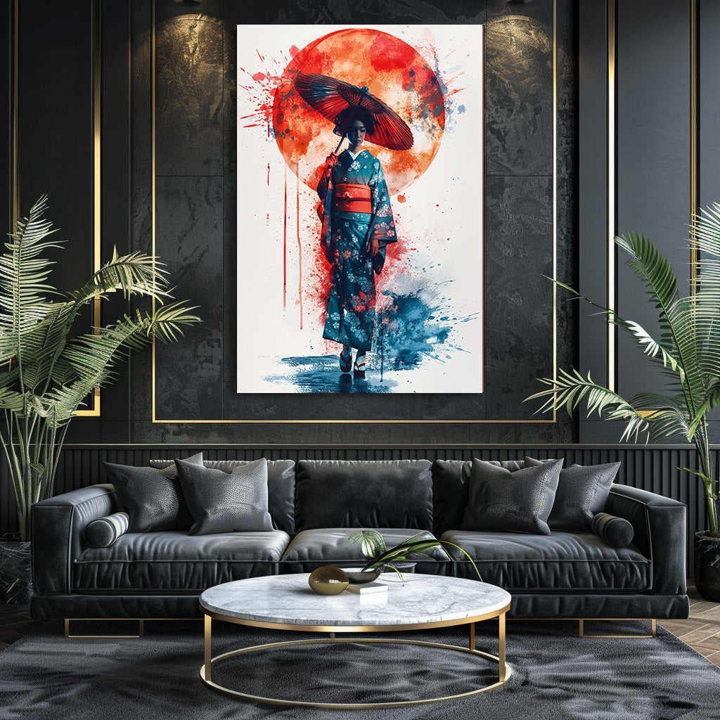 TABLEAU GEISHA AQUARELLE