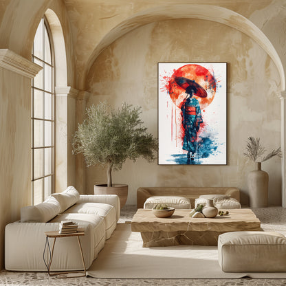 TABLEAU GEISHA AQUARELLE