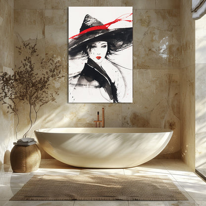 TABLEAU FEMME AQUARELLE