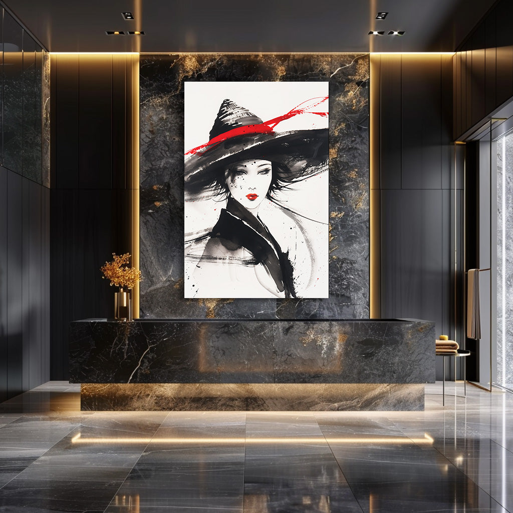 TABLEAU FEMME AQUARELLE