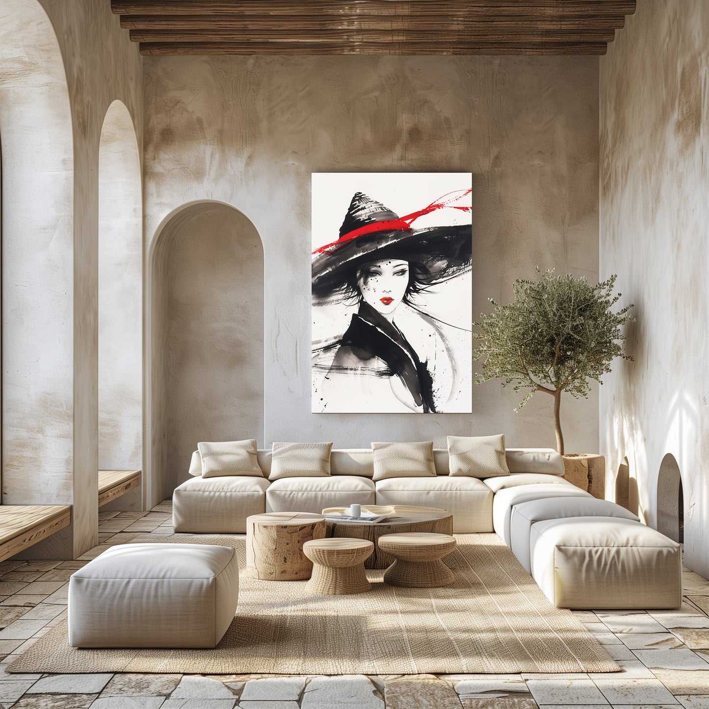 TABLEAU FEMME AQUARELLE