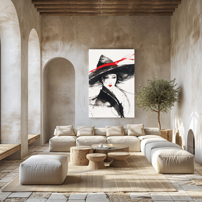 TABLEAU FEMME AQUARELLE