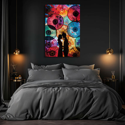 TABLEAU COUPLE PARAPLUIES