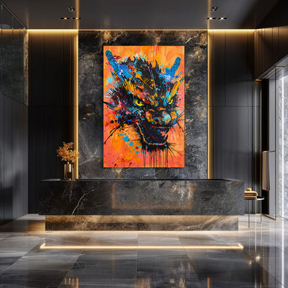 TABLEAU DRAGON STREET ART