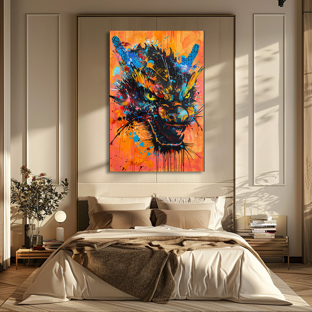 TABLEAU DRAGON STREET ART