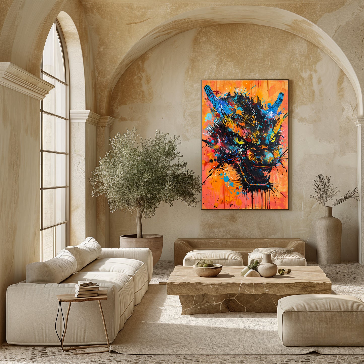 TABLEAU DRAGON STREET ART