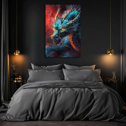 TABLEAU DRAGON BLEU