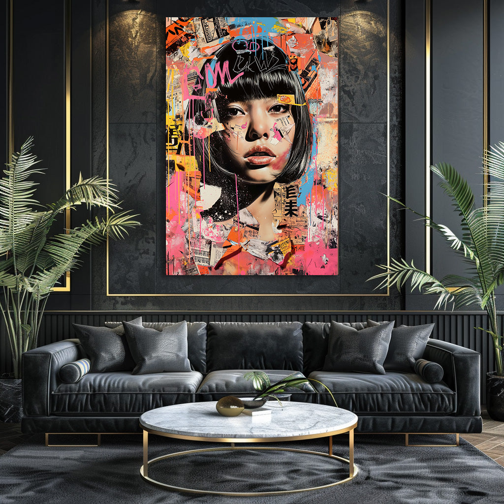 TABLEAU GRAFFITI FEMME