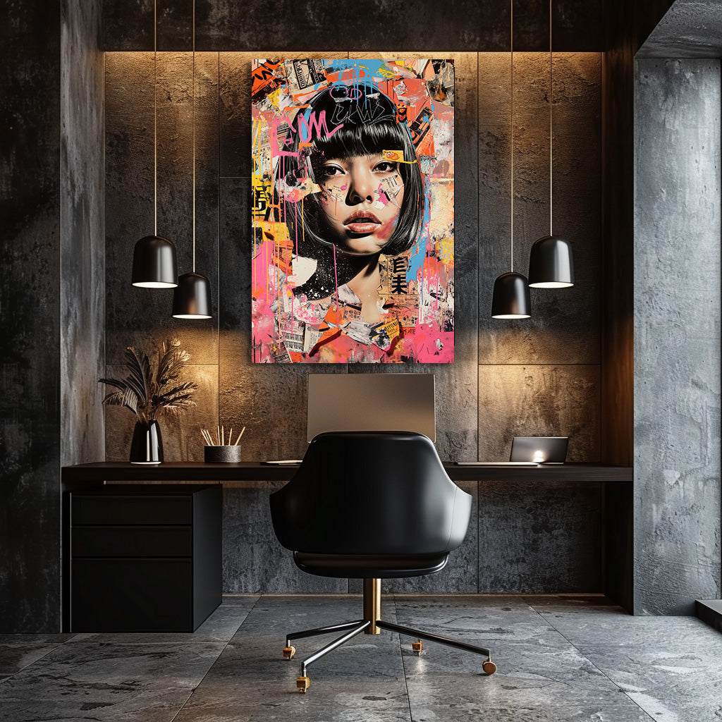 TABLEAU GRAFFITI FEMME