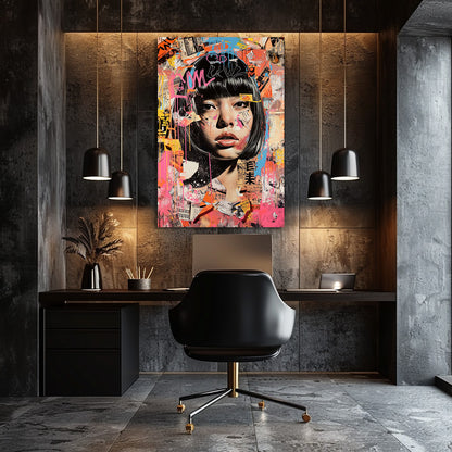 TABLEAU GRAFFITI FEMME