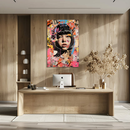 TABLEAU GRAFFITI FEMME