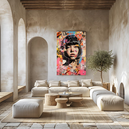 TABLEAU GRAFFITI FEMME