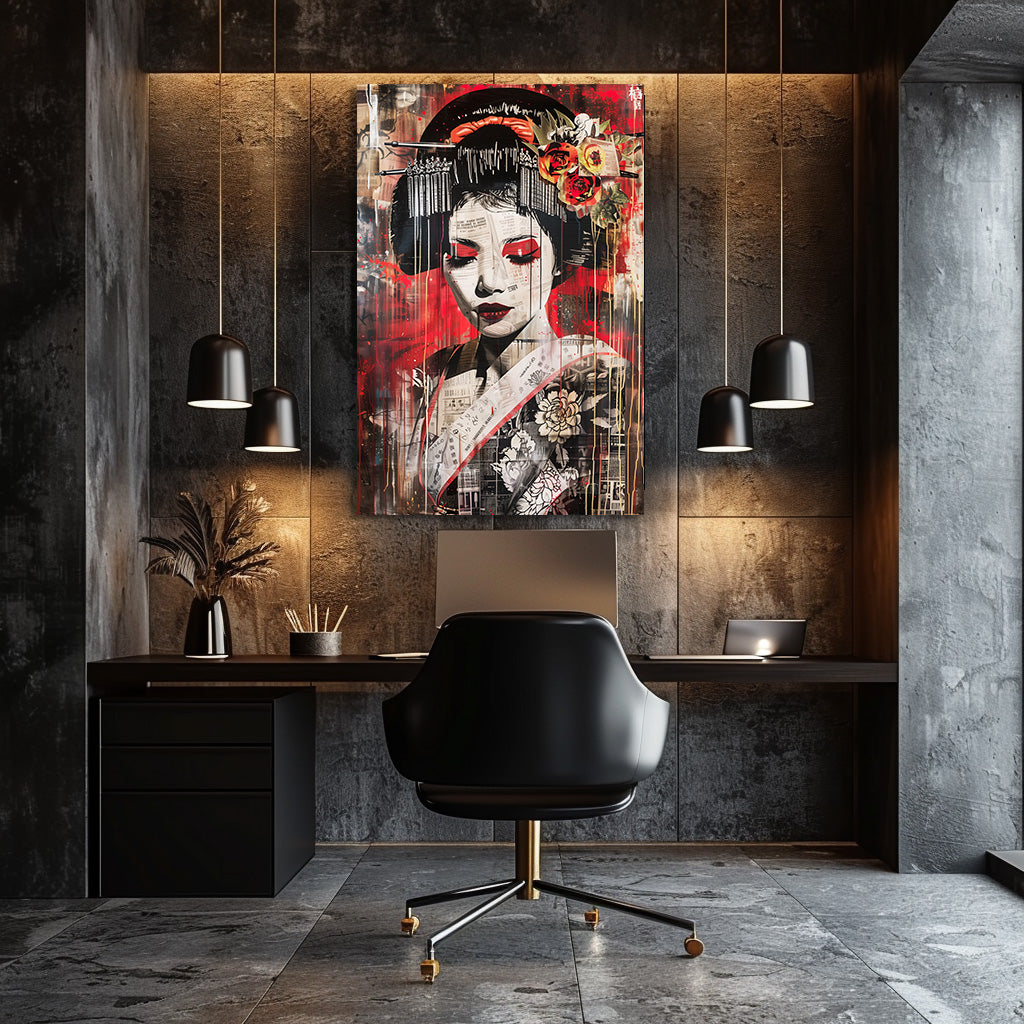 TABLEAU GEISHA ROUGE