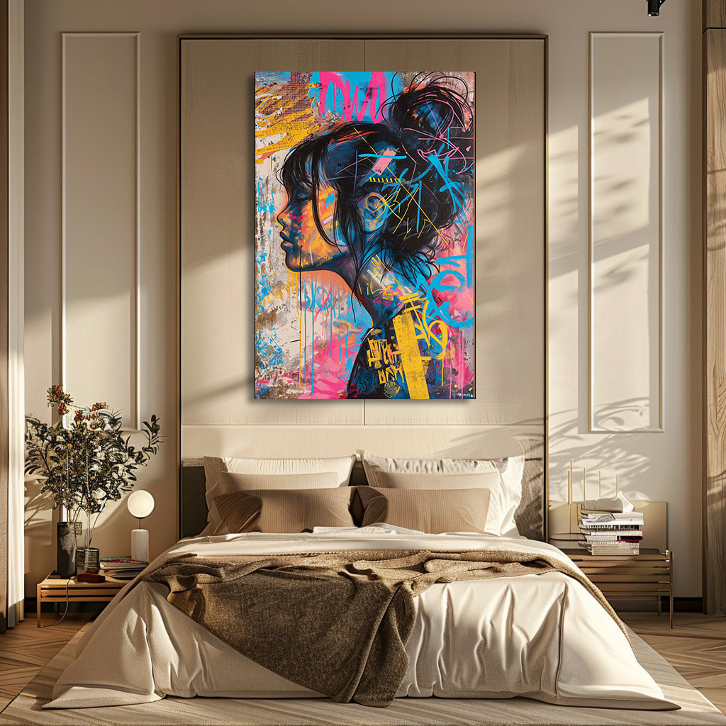 TABLEAU FEMME GRAFFITI