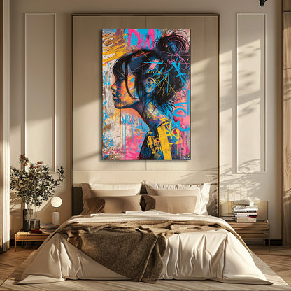 TABLEAU FEMME GRAFFITI