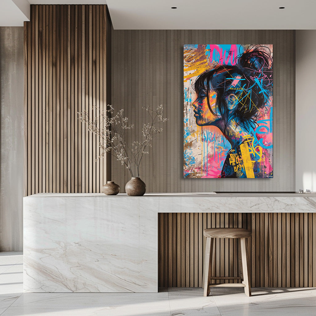 TABLEAU FEMME GRAFFITI
