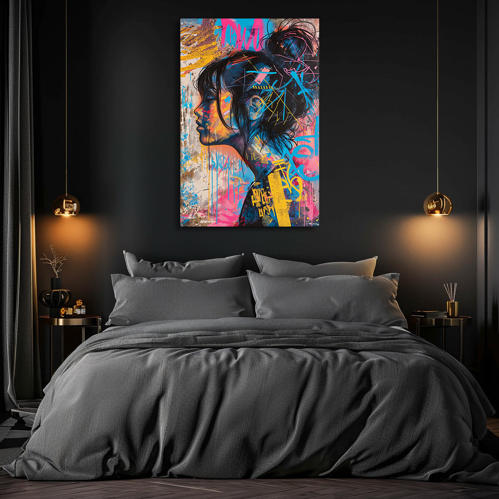 TABLEAU FEMME GRAFFITI