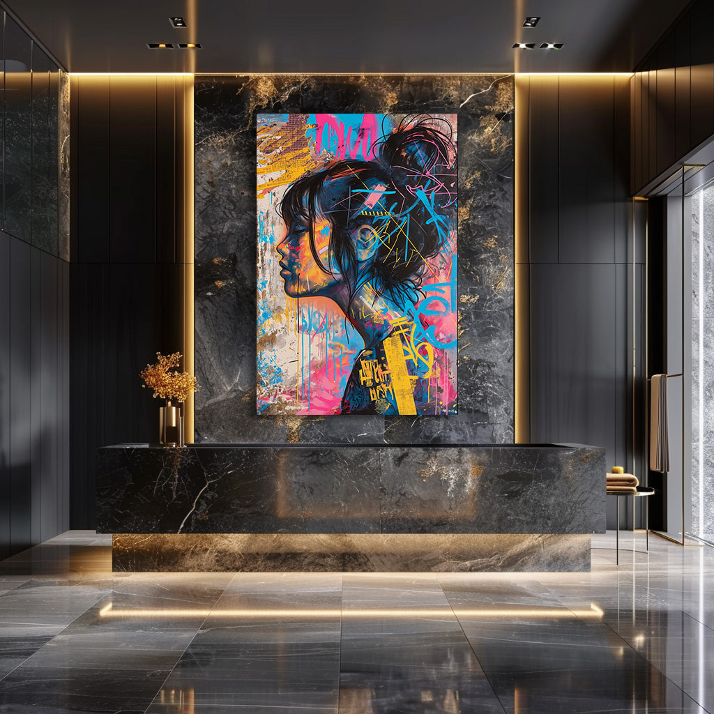 TABLEAU FEMME GRAFFITI