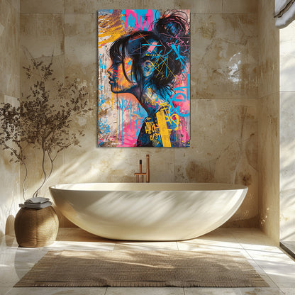 TABLEAU FEMME GRAFFITI