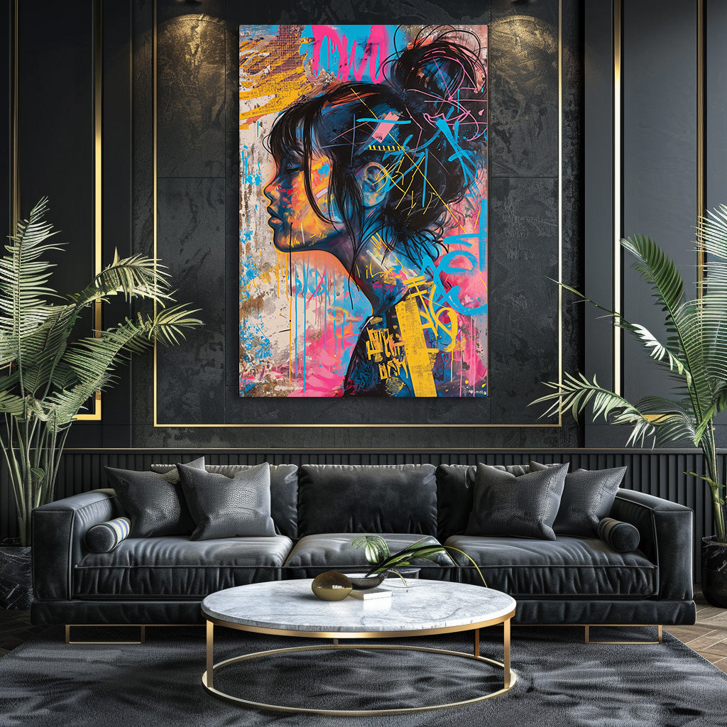 TABLEAU FEMME GRAFFITI