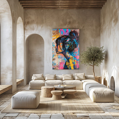 TABLEAU FEMME GRAFFITI