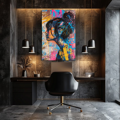 TABLEAU FEMME GRAFFITI