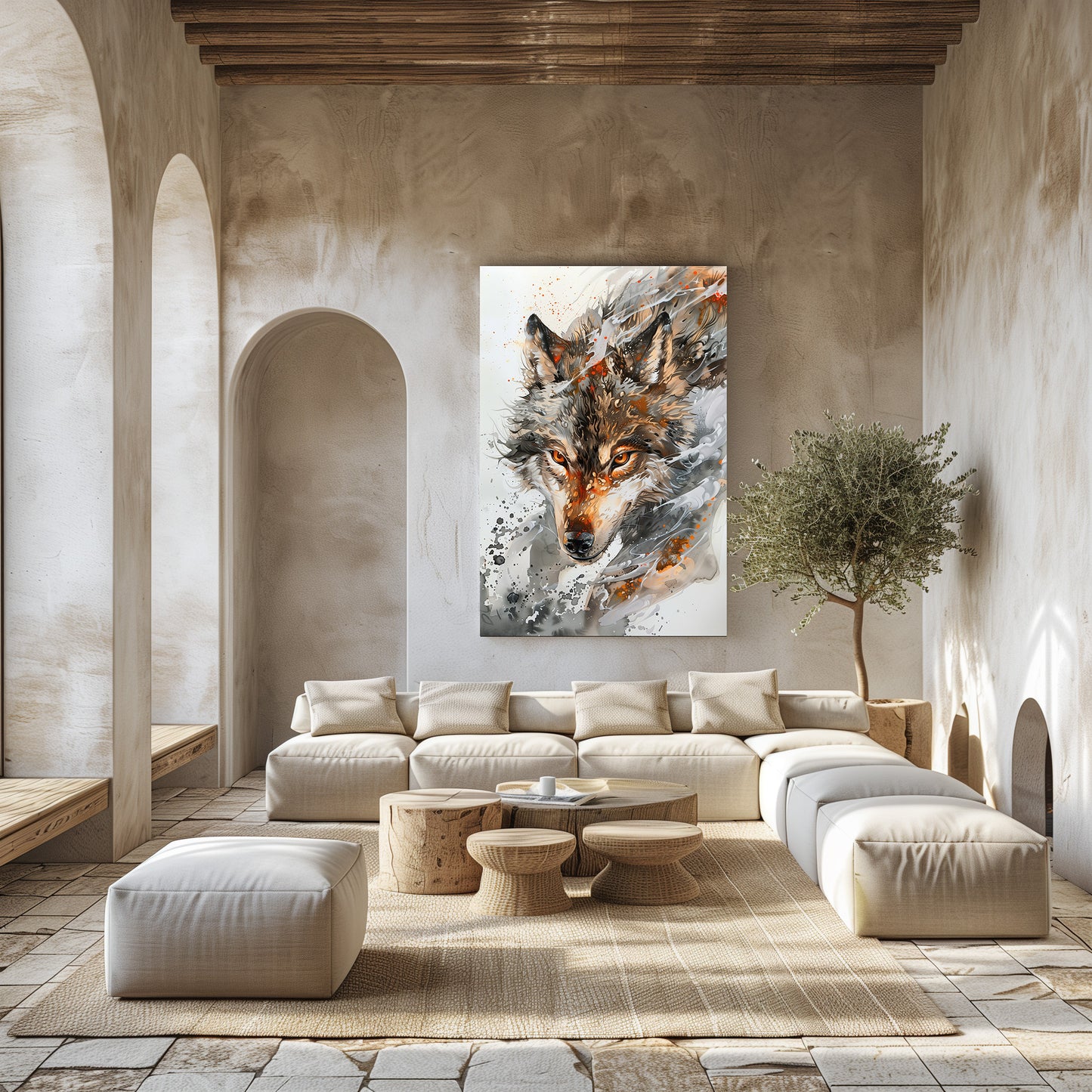 TABLEAU LOUP SAUVAGE