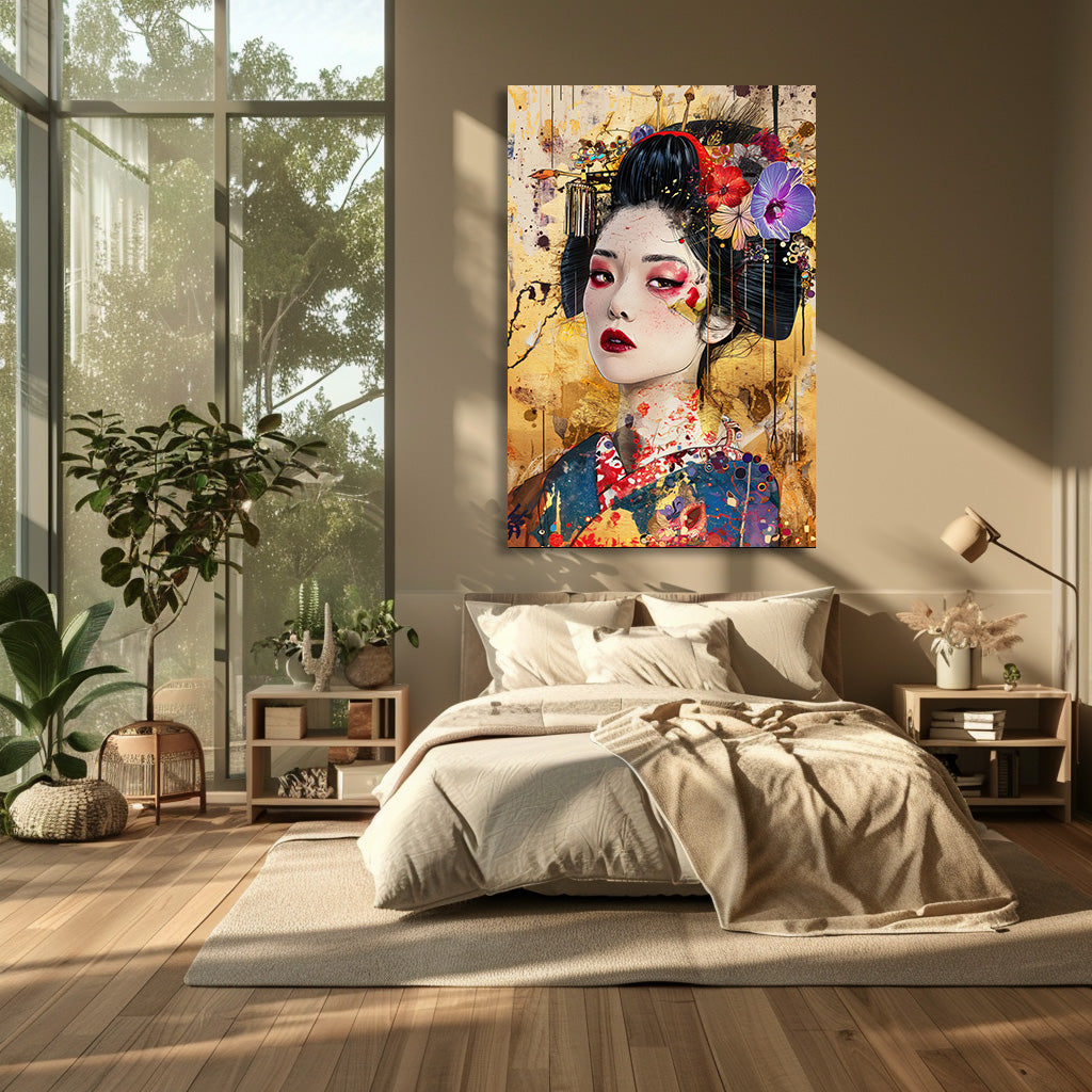 TABLEAU ASIATIQUE DORÉ