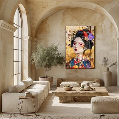 TABLEAU ASIATIQUE DORÉ