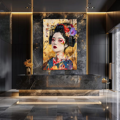 TABLEAU ASIATIQUE DORÉ