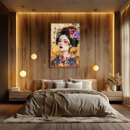 TABLEAU ASIATIQUE DORÉ