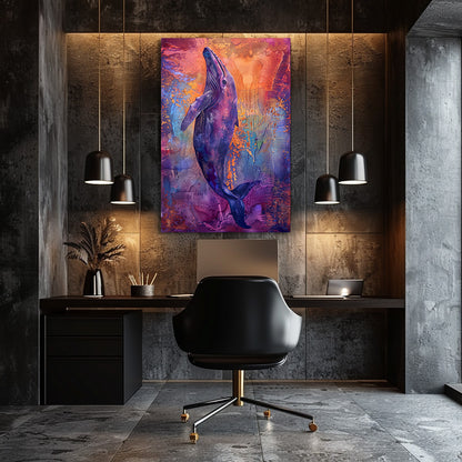 TABLEAU VIOLET BALEINE