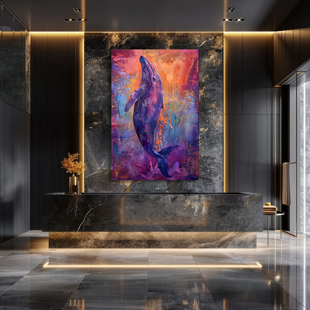 TABLEAU VIOLET BALEINE