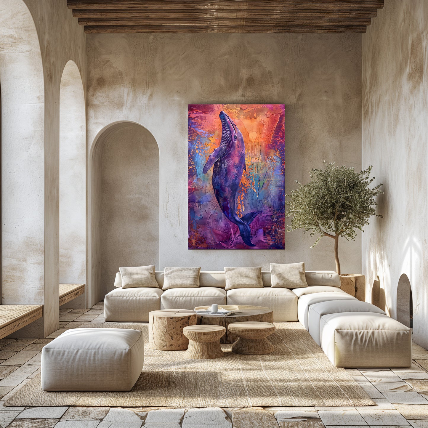 TABLEAU VIOLET BALEINE